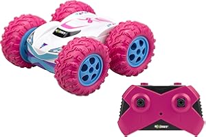 Exost Auto telecomandata fuoristrada, 360 Cross rosa 2,4 Ghz, guida su 2 lati e 360°, giocattolo per bambini, dai 5 anni 54725