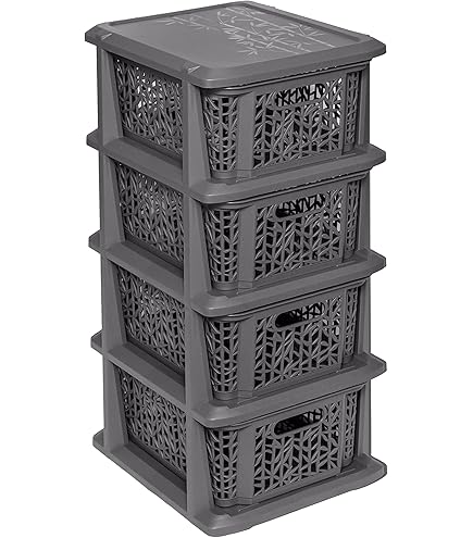 12 Scatole Trasparenti Impilabili In PP | Misura 4 | Resistente A Grassi E Acidi | Per Garage E Officina