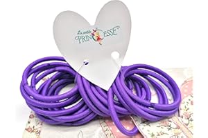LA PETITE PRINCESSE Set of 36 Thick Purple 4 mm Elastic Hair Ties, purple hair bobbles Bands Ponytail Holders Hair Bands Hair Bobbles for Women Girls Hair Ties (Purple)