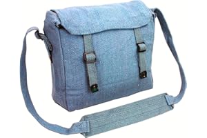 OUTDOOR WORLD BE ACTIVE Outdoor World Canvas Haversack Bag – Vintage Military-Style Cotton Canvas Satchel – Compact Work, School, Student, Lunch & Outdoor Shoulder Messenger Crossbody Bag with Adjustable Strap