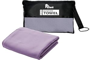 azark Microfibre Towel – Quick Dry, Lightweight & Super Absorbent – Gym, Travel, Yoga, Camping & Beach – Soft & Durable – Multiple Sizes (Purple, Small)