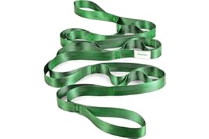 Kiemeu Yoga Straps For Stretching Strap With Loops, Non-elastic Stretch Bands For Physiotherapy And Flexibility, 244cm Long