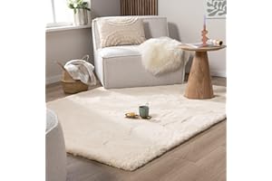 ‎FRAAI | HOME & LIVING FRAAI | Home & Living Hochflor Teppich - Comfy Supreme Creme - Shaggy, Einfarbig - Modern, Skandinavisch - Wohnzimmer, Esszimmer, Schlafzimmer - Fellteppich - Carpet
