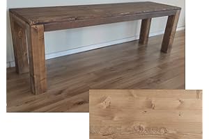 TOTAL WOOD 2012, Banco de Madera, Modelo Graziano, para Jardín Interior y Exterior, de Abeto Impregnada, Asiento Artesanal de Madera también a Medida (150x38,5x50, Nogal Claro)