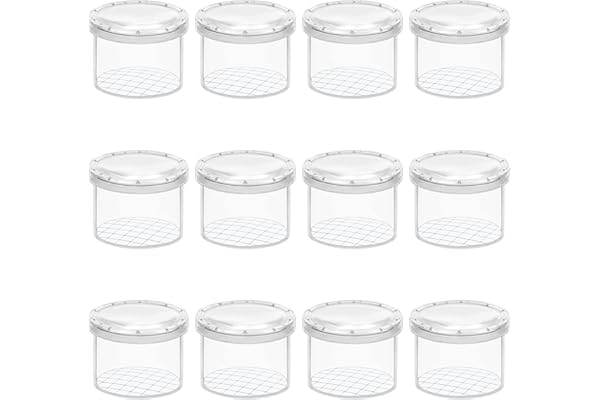 Belle Vous Lot de 12 Boite Loupe Insecte - Observatoire Insecte Transparent - Boîte à Insectes Portable pour Science/Exploration Nature et Collection d’Insectes - Attrape Insectes pour Adultes,Enfants