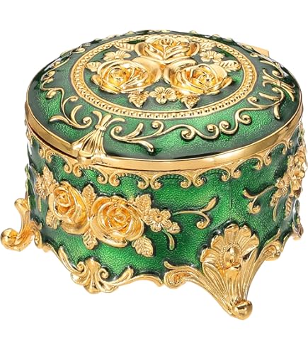 TOLIDA Flamingo Mini portagioie dipinto a mano, scatola portagioie smaltata di lusso per orecchini, collane, anello come decorazione regalo