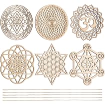 Décoration Murale Fleur De Vie En Bois Naturel - 40cm - Design Géométrique Minimaliste - Art Mural Zen Et Moderne