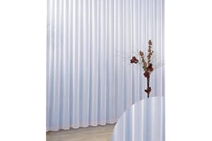 heimtexland Gardinen Vorhang Store Webstore halbtransparent mit Kräuselband und Bleibandabschluss HxB 245x450 cm Typ96