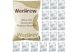 Weriirew Sachets Gel de silice Sachets déshydratants pour Aliments pour Animaux de Compagnie, 10 Gram[30 sachets] Sachets déshydratants pour Aliments, café, Cuisine, vêtements, Chaussures