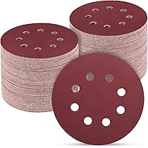 5" Dia Abrasive Wheels & Discs 320 Grit 8 Holes Sanding Paper Disc