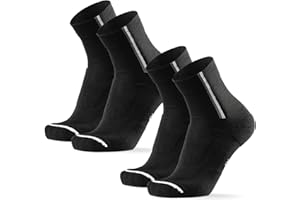 DANISH ENDURANCE Calcetines de Lana Merina de Running, Técnicos, Transpirables, Hombre y Mujer, 2 Pack