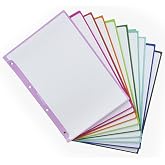 Office Box - A4 Paper Refill for FOLDER &amp; BLOCK &ndash; 4 rings - 100 Squared Sheets of 90 grs. in 10 Colorline Colours (Refill 100