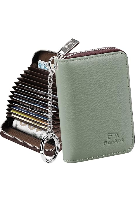 Portefeuille Femme En Cuir Avec Blocage RFID - 9 Emplacements Cartes + Poche Zippée - Compact Et Pratique