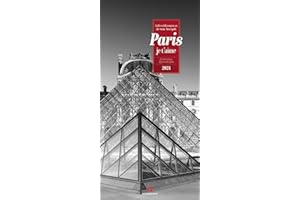 Paris, je t'aime Kalender 2024, Wandkalender in Schwarz-Weiß im Hochformat (33x66 cm) - Städtekalender / Literaturkalender mit Zitaten