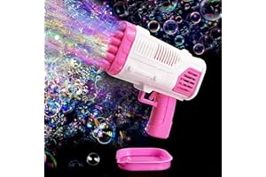 GEWDW 36-Hole Colorful Bazooka Bubble Machine Gun Toy for Kids Adults-Best Gift for Wedding Birthday Summer Party