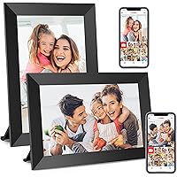 Frameo WLAN Digitaler Bilderrahmen 2er-Pack，10.1 Zoll Elektronischer Bilderrahmen mit 1280x800 IPS Touchscreen, 32GB-Speicher