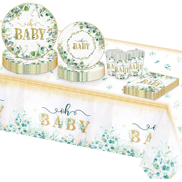 Baby Shower Decoration Ragazzo Ragazza Decorazione Battesimo Verde