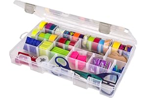Unbekannt ArtBin 5004AB Große Lösungsbox mit Trennwänden, Kunst- und Bastel-Organizer, [1] Kunststoff-Aufbewahrungsbox, transparent
