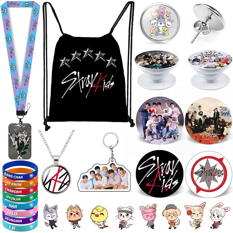 K-Pop SKZ Make-up-Tasche – Bbokkari Design, Gelb, Wasserdicht, 23x16,5x19 Cm