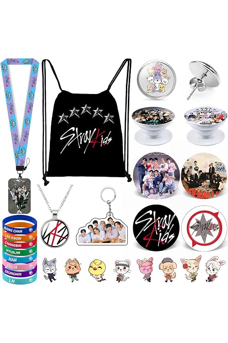 Guanti Senza Dita Stray Kids SKZOO - Neri, A Maglia, Per Fan Kpop, Invernali, Unisex, Regalo Per Stay