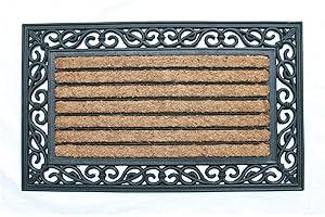 COCO&COIR EVERYTHING IN A NUTSHELL Coco&Coir Door Mat | Heavy Duty | Thick Coir | Natural | Non-Slip Backing Tuffscrape Outdoor Door Mat 45 x 75 cm (The peasant)
