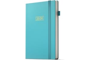 DeDe Bee Agenda 2026 Semainier Scolaire Planner A5, 1 Semaine 2 Pages, 12 Mois Janvier 2026 à Décembre 2026, Cyan