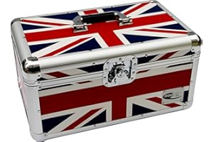ZILLA BY NEO MEDIA Zilla Union Jack Flag UK 7" 200 Single Vinyl Record Aluminium DJ Flight Carry Case Holds 200 Vinyls Tough Strong