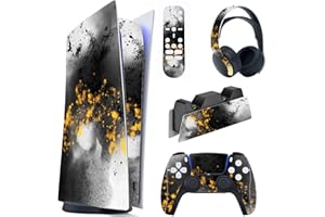 playvital Secret Realm Full Set Skin Decal for ps5 Console Digital Edition, Sticker Vinyl Decal Cover for ps5 Controller & Charging Station & Headset & Media Remote