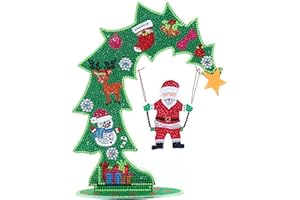 Goldyida Albero di Natale Pittura Diamante Pittura Diamante Natale DIY Diamond Painting Natale 5D Diamond Painting Kit Decorazione Natalizia Kit per Pittura con Diamanti per Decorazioni (F)