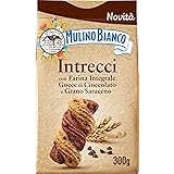Mulino Bianco Biscotti Intrecci con Farina Integrale, Gocce di Cioccolato e Grano Saraceno, Biscotti Frollini Integrali per U