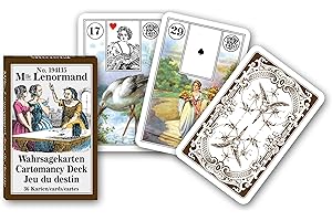 Piatnik - 194115 Mlle.Lenormand Tarot & Wahrsagekarten, Rot, Schwarz