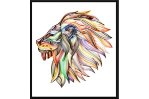 CRAFTiDA Paper Quilling Kits for Adults Paper Filigree Kit with Quilling Tools and EVA Pattern Board DIY Handmade 40x50cm (Lion)