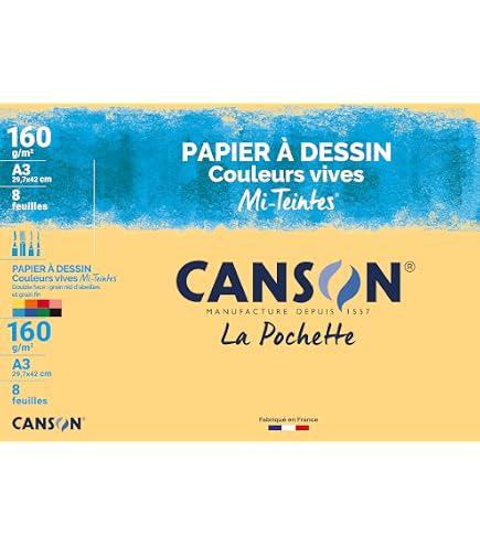 Clairefontaine Maya Papier Dessin Lisse Ivoire A3 185g - Paquet 25 Feuilles