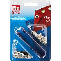 40 œillets Métal Avec Rondelles Prym - Laiton - Diamètre 5mm - Pour Bricolage Et Déco