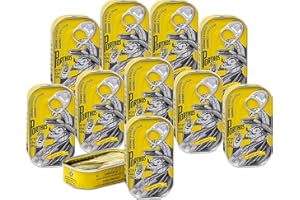 Portuguese Olive Oil Sardines 10 x 125 g - High Omega-3 Content / Portugal