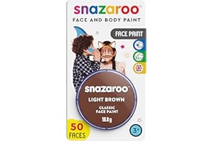 Snazaroo - Peinture Pour Visage et le Corps, Maquillage Pour Visage et Déguisement, Pour Enfants et Adults,Fard Blister 18 ML, Couleur Fauve
