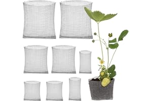 RUNYU 8 Stück Wühlmauskorb Edelstahl Wurzelschutz 4 Größen Pflanzenwurzelschutz Metallnetzbeutel Wühlmausschutz für Pflanzen, BGemüse, Blumen, Wurzelschutz