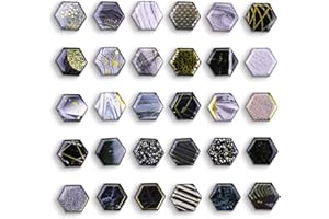 MORCART 30 magneti da frigorifero per frigorifero, decorazione lavagna, calamite decorative, lavagnette da ufficio rotonde