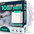 CS 10 Pack Extra Large Plastic Dust Sheets for Decorating 3.6 x 2.7m (12 x 9ft), Light Dust Sheet for Painting & Furniture, Plastic Sheet-Plastic Sheeting-Decorating Tools-Decorating Sheets-Dust Cover
