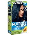 Garnier Nutrisse Ultra Nourishing Hair Color Creme with Triple Oils, Permanent Dye for 100% Gray Coverage, Blue Curaçao IN2 (Packaging may vary)