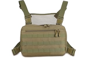 Kyrio Chest Rig Molle Tactical Chest Rig Pouch Herren Harness Taschen Brustgurthalter Weste für Zwei-Wege-Radio Walkie Talkies