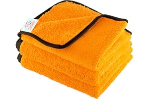 Stravos Basic Panni Microfibra Per Pulizia Auto Interni Ed Esterni, Panno Moto Asciugatura E Lucidatura Super Assorbente, Professionale Riutilizzabili, 40 X 60 Cm (Confezione da 3)