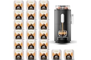 CAFE ROYAL SWITZERLAND PROFESSIONAL Machine à Café CoffeeB Globe Noir 1.3L avec 180 Coffee Balls Expresso Forte - 100% Compostables