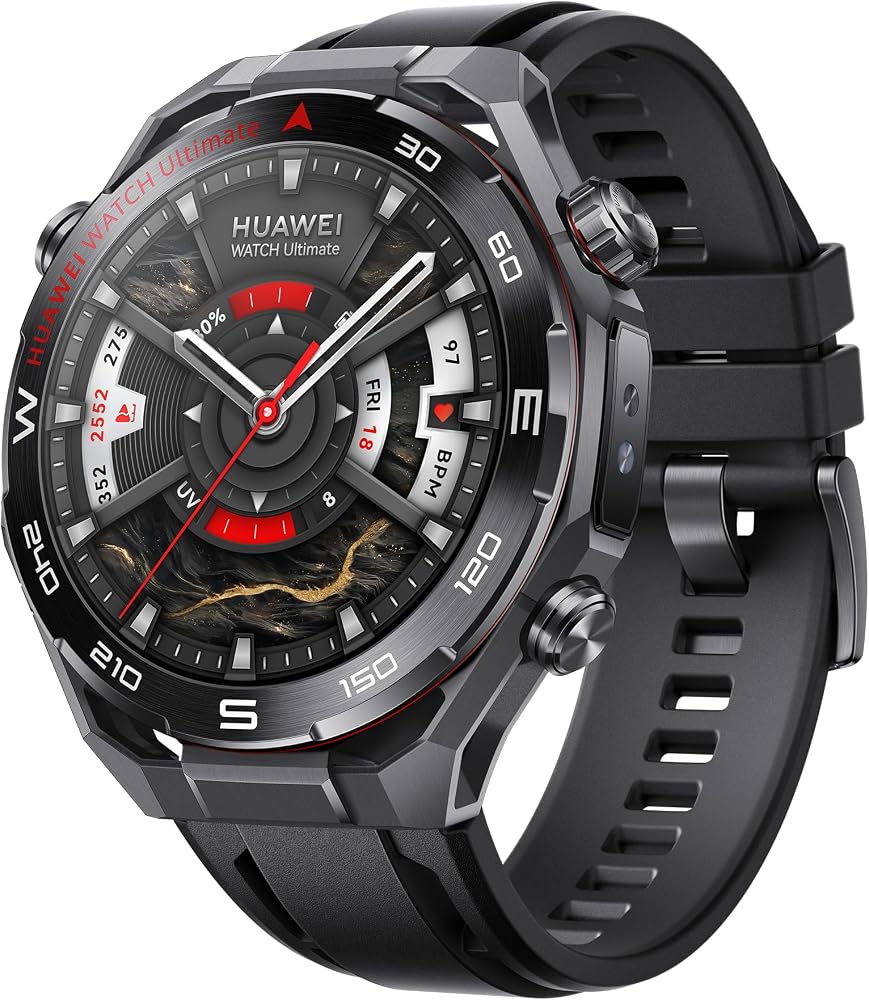 HUAWEI WATCH Ultimate 2 Akıllı Saat, GPS, Zirkonyum Bazlı Sıvı Metal Kasa, 150m Dalış Desteği, Sonar Tabanlı Su Altı İletişimi, Bluetooth Arama, Hassas Sağlık Takibi, Safir Cam, Uzun Pil Ömrü - Siyah