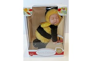 Anne Geddes 572602 Sleeping Baby Bee 12 inch Doll - Bean Filled Soft Body