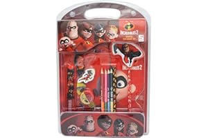 Sambro Disney The Incredibles Novelty Bumper Journal, Arts and Craft Set, Kids Stationery. Back to School, Multi Colour