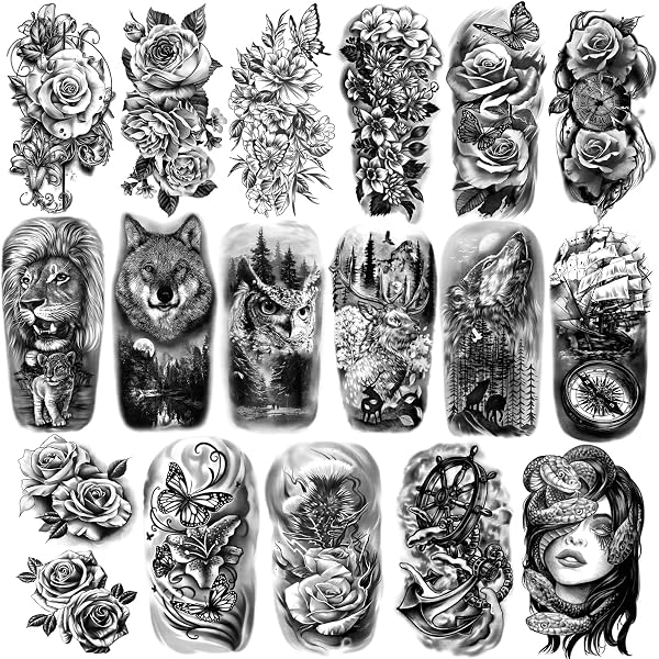 Temporäre Schlangen-Tattoos – Wasserfest, Einfach Anzuwenden & Entfernbar