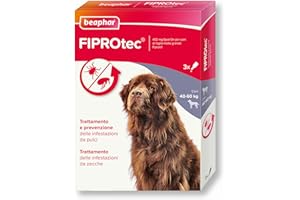 Beaphar FIPROtec Antiparassitario per Cane Taglia Molto Grande (40-60 Kg), Protegge da Pulci e Zecche - In Confeziona da 3 Pipette