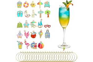 CNYMANY 15/20/23/24/25/30/60 stycken vinglashängare, vinylglas emalj tema glasmarkörer med spännen design för vin cocktail champagne provsmakning fest dekoration tillbehör gåva