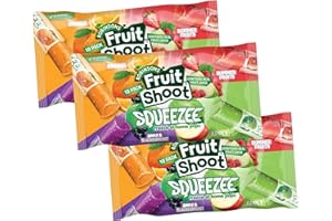SYNC'T Fruit Shoot Squeeze Ice Pops Lollies - 3 X (12 x 45ml) Pack Freeze at Home Ice Lolly Pops with Real Fruit Juice, No Added Sugar, Gluten Free, Suitable for Vegetarians - 36 x 45mls